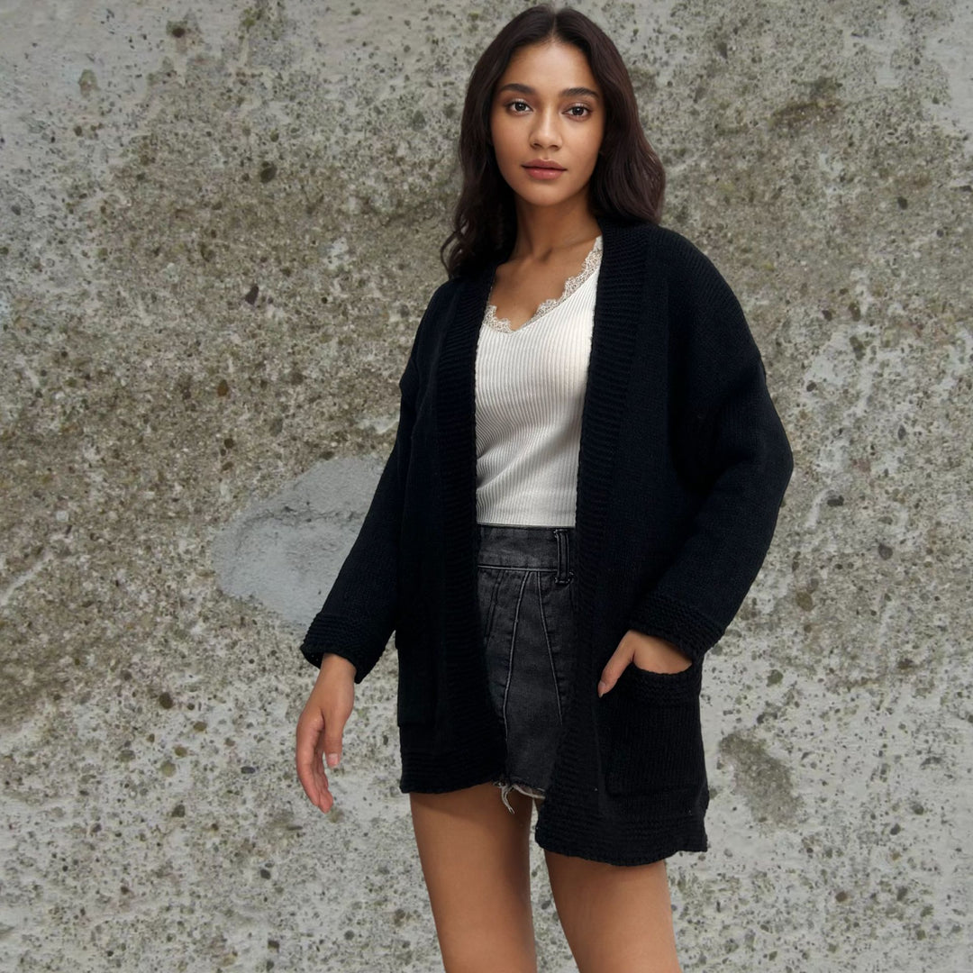 Knitted jacket for women in an oversized casual style Lune London