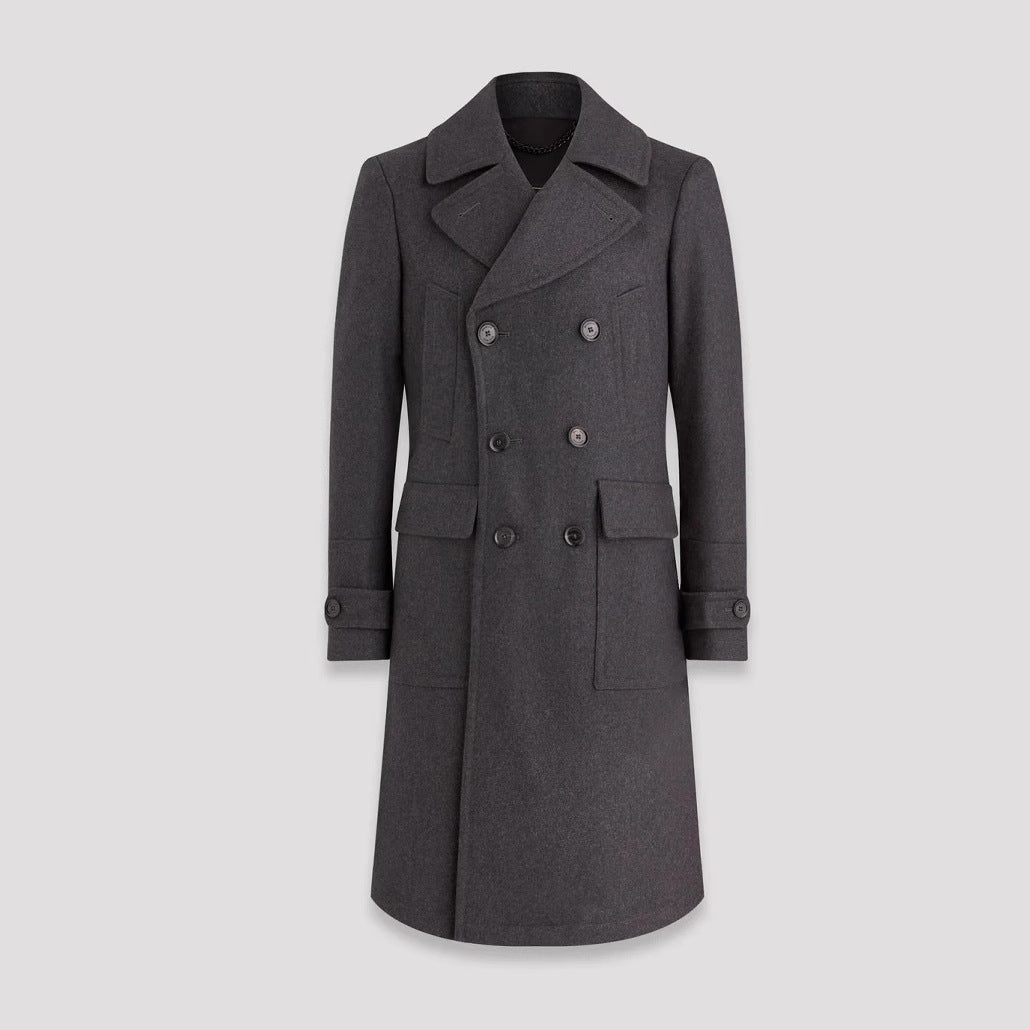 Elegant double-breasted coat for men made of high-quality material Lune London