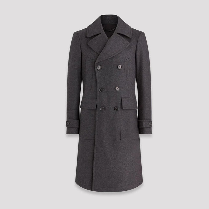 Elegant double-breasted coat for men made of high-quality material Lune London