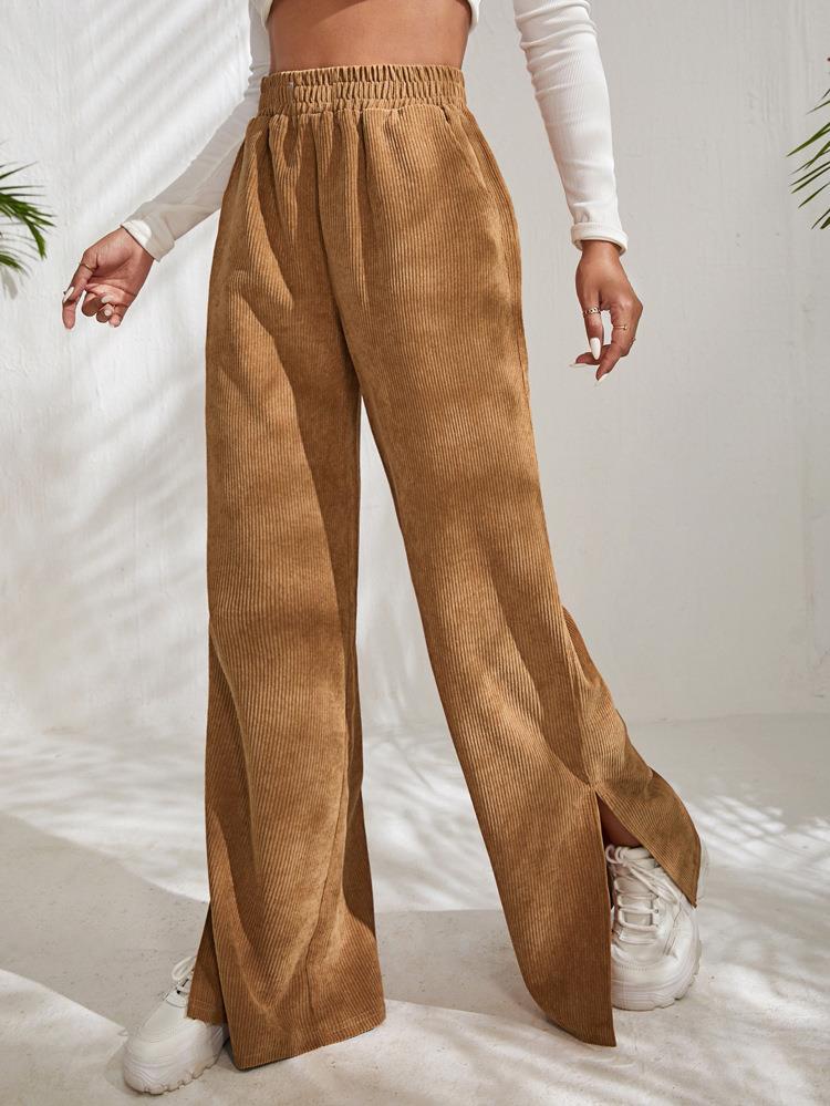 High-waisted straight leg leisure pants for women Lune London