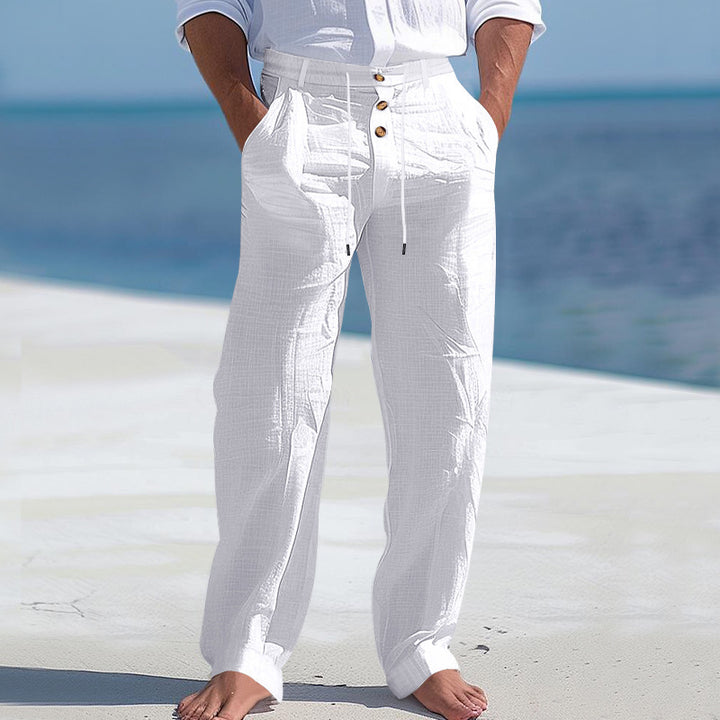 Casual beach pants for men with adjustable waist and practical pockets Lune London