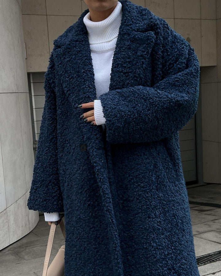 Teddy plush jacket for women with oversized elegant design Lune London