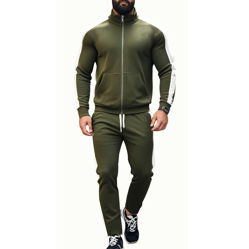 Sport leisure suit for men with high collar and practical zip pockets Lune London