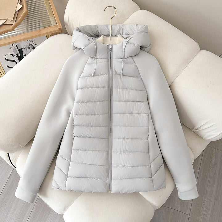 Insulated quilted jacket for women with hood and sporty cut Lune London