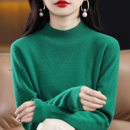 Pull fin pour femmes avec col haut et détails élégants Chic & Stil