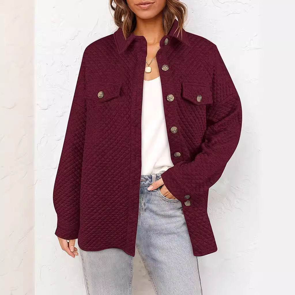 Casual quilted jacket for women with practical pockets and stylish buttons Lune London