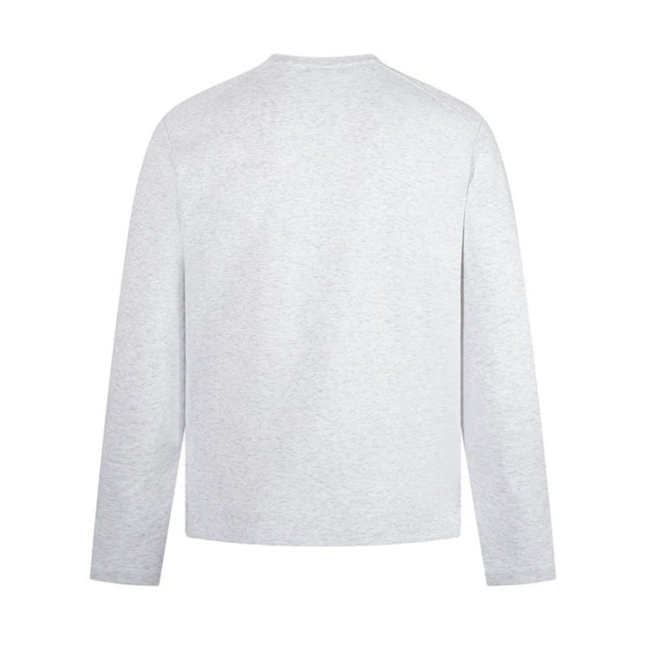Men's Long Sleeve Shirt with Crew Neck made of Marl Cotton Blend Amarae