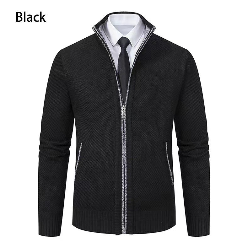 Trendy knitted jacket for men with zip and practical pockets Lune London