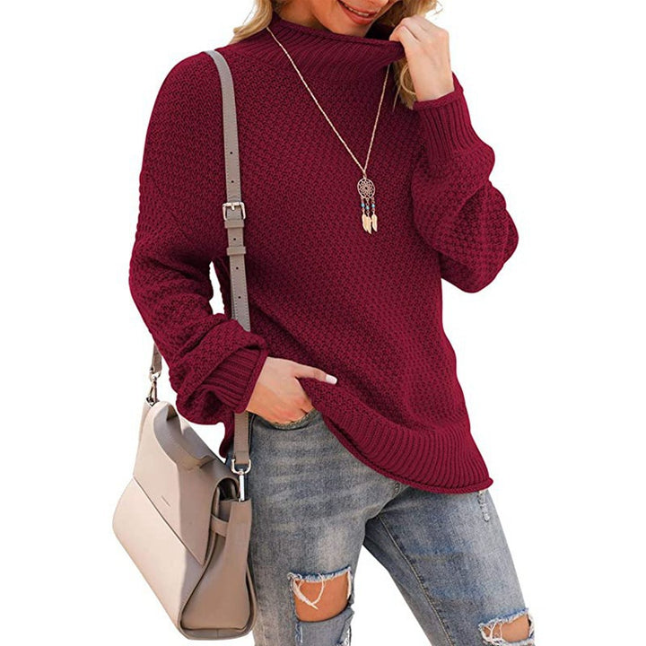 Thick knit sweater for women with high collar and comfortable sleeves Lune London