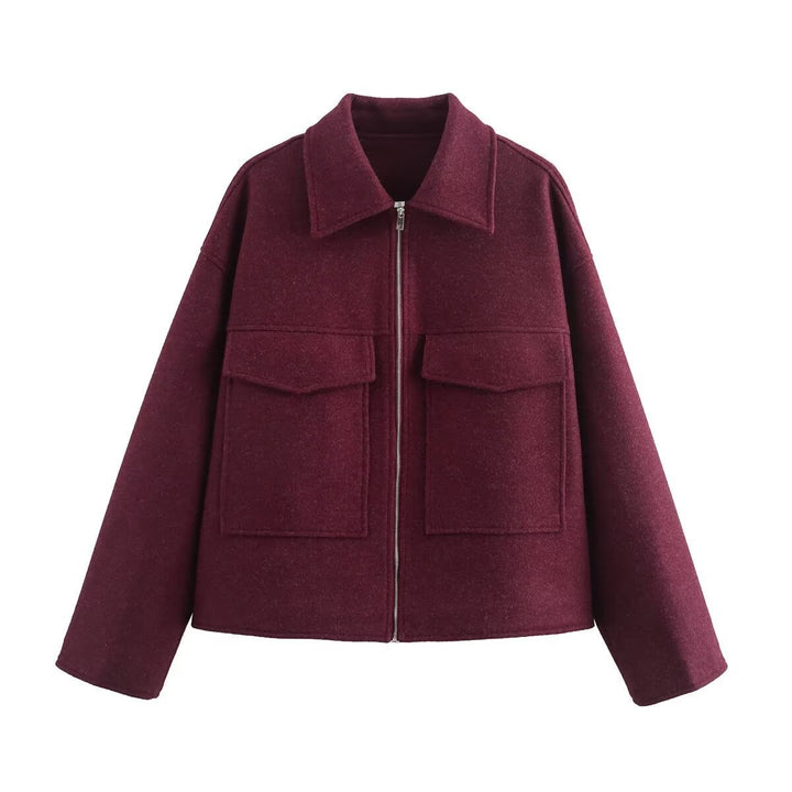 Casual overshirt jacket for women with pockets and zipper Lune London