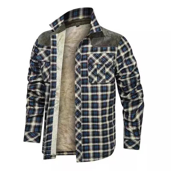 Men's plaid flannel shirt with warm inner lining Amarae