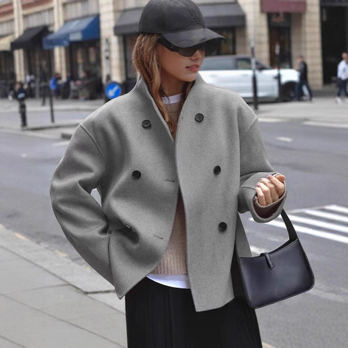 Ladies elegant and warm double-breasted wool jacket Amarae