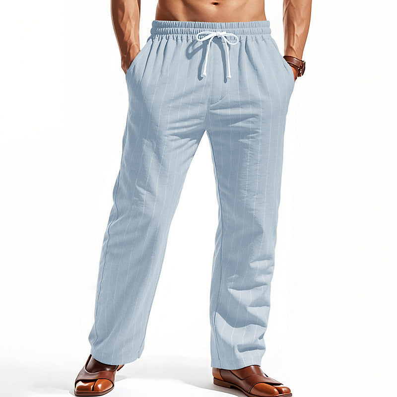 Casual striped men's pants with individual structure Lune London