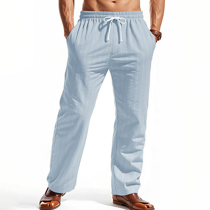 Casual striped men's pants with individual structure Lune London