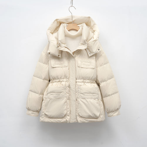 Ladies winter puffy quilted jacket with oversized cut and practical pockets Amarae