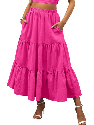 Amarae women's layered maxi skirt