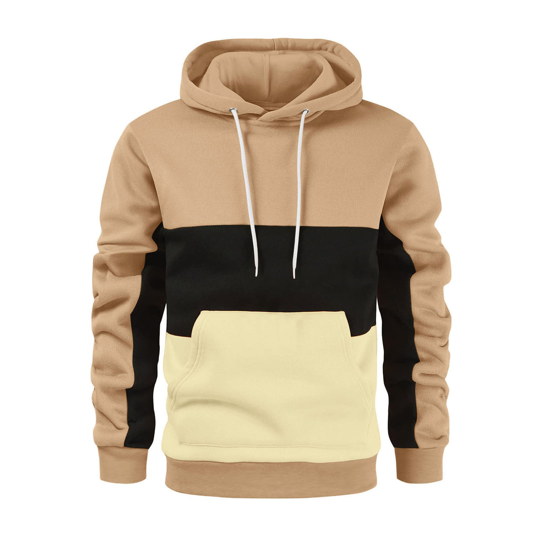 Men's hooded sweatshirt with trendy color block design Lune London