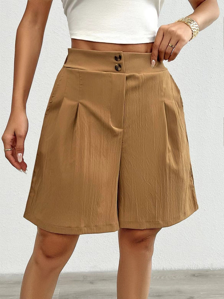 Women's Fashion Shorts with elegant button placket Lune London