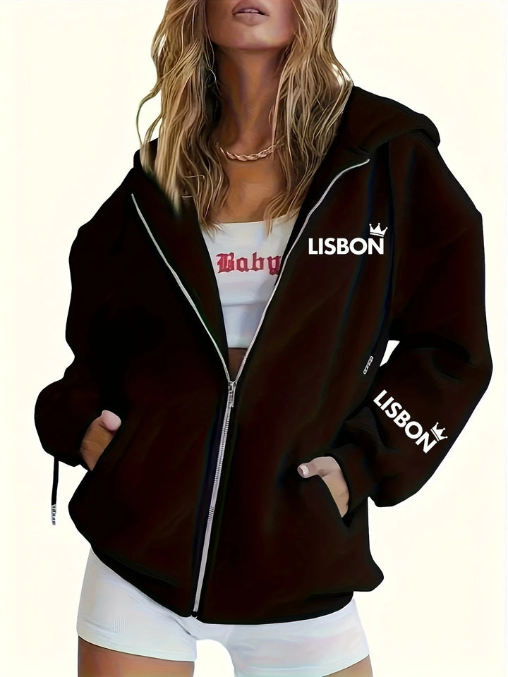 Ladies hoodie jacket casual urban style Lune London
