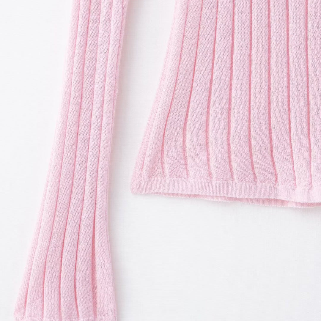 Elegant women's knitted sweater with a fine ribbed texture Lune London