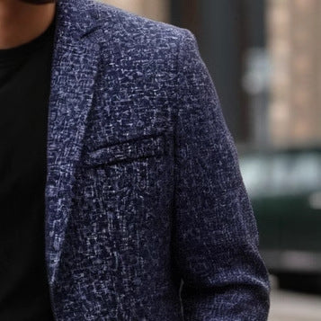 Elegant structured jacket for men with modern fabric and stylish details Lune London