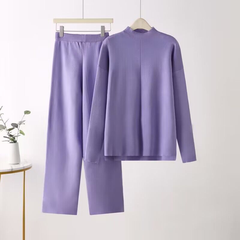 Ladies elegant set composed of long sleeve top and palazzo pants Lune London