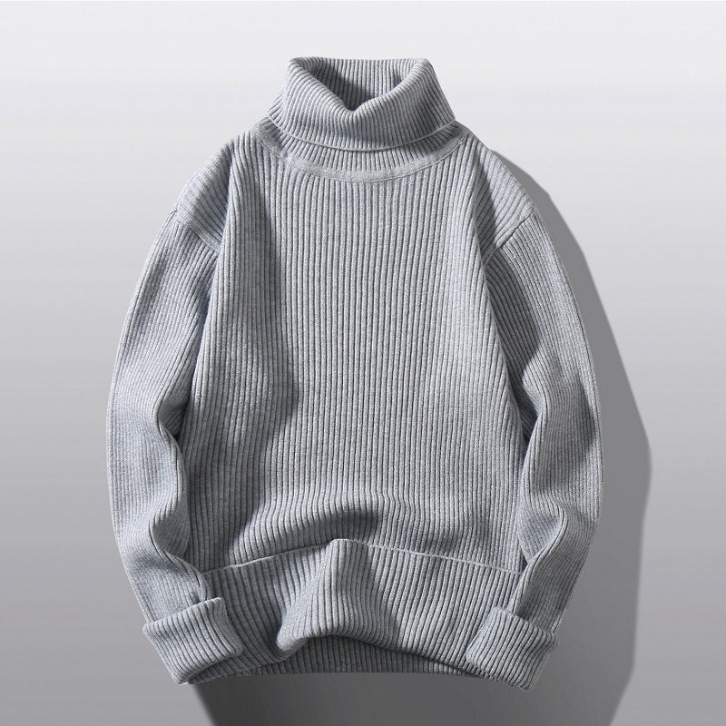 Structured knit sweater with a comfortable roll neck for men Lune London