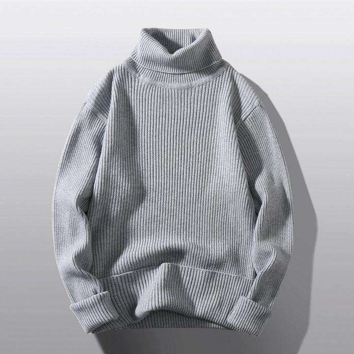 Structured knit sweater with a comfortable roll neck for men Lune London