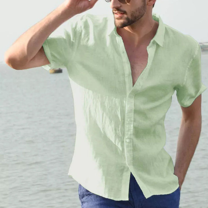 Light linen short sleeve shirt for men Amarae