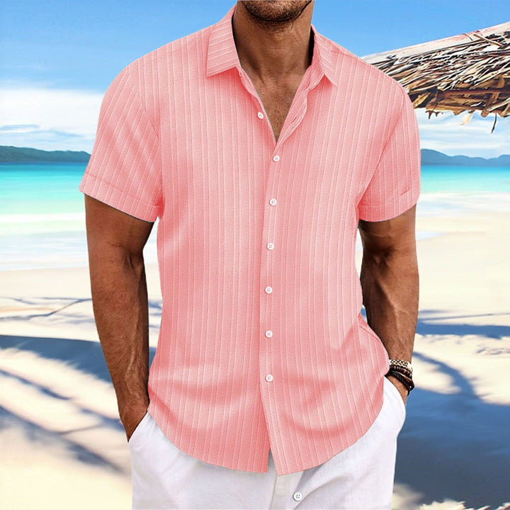 Casual short-sleeved striped shirt for men Amarae