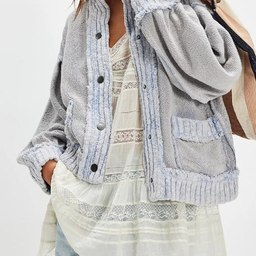Casual knit sweater for women with voluminous sleeves Amarae