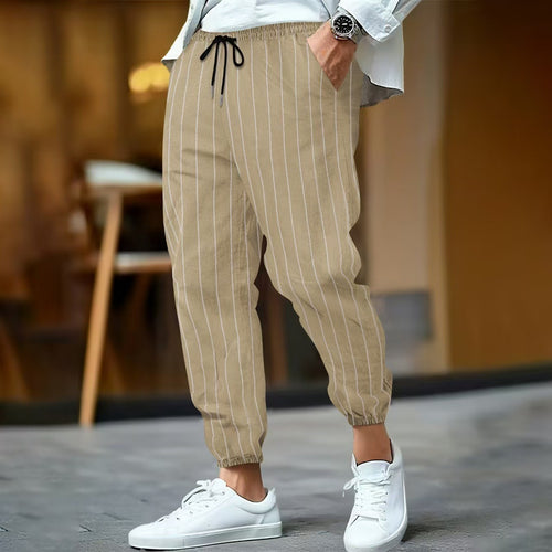 Elegant casual pants for men with a striped pattern Amarae