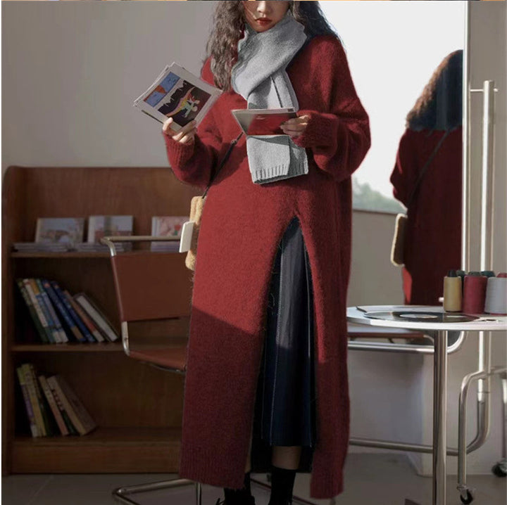 Pull en tricot pour femmes avec manches longues et élégant col rond Chic & Stil