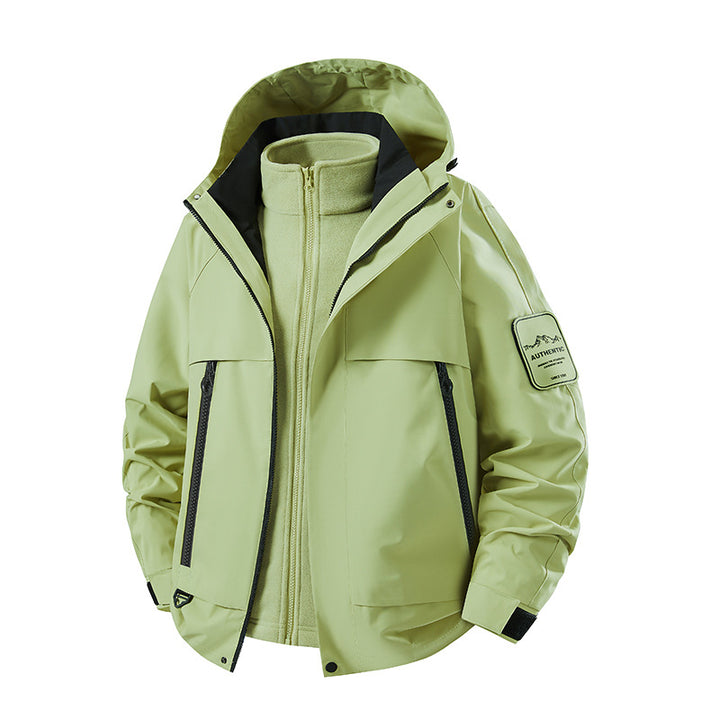 Men's three-piece waterproof outdoor jacket with removable hood and fleece inner jacket Amarae