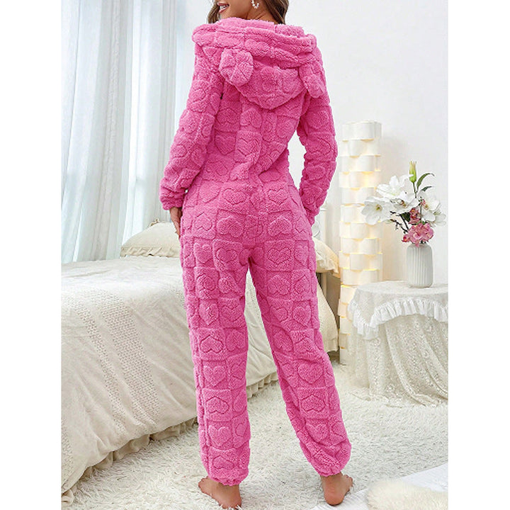 Women's Cozy Fleece Jumpsuit with Hood Lune London