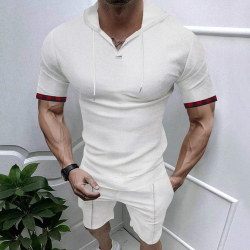 Men's short sleeve design t-shirt with striped sleeves Amarae