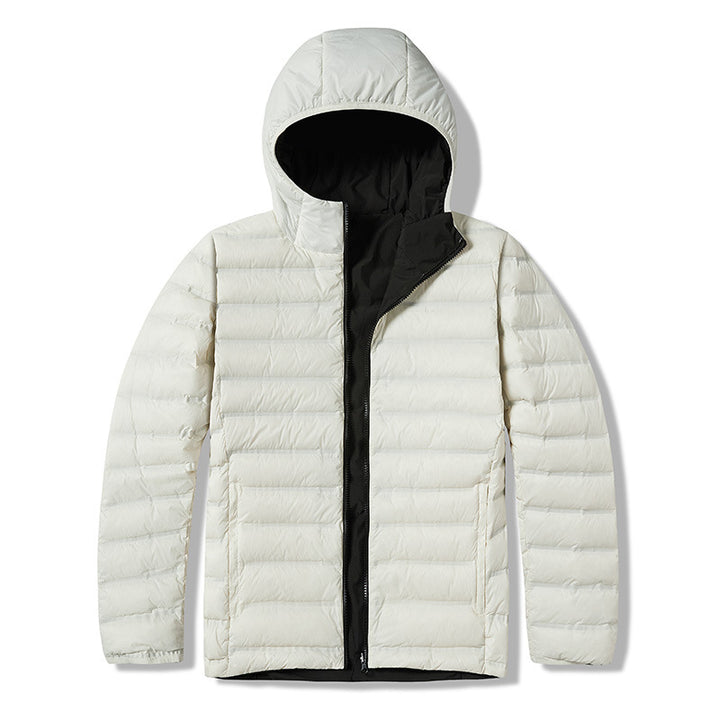 Men's ultra-light padded hooded jacket with compact packing size and wind-resistant surface Amarae