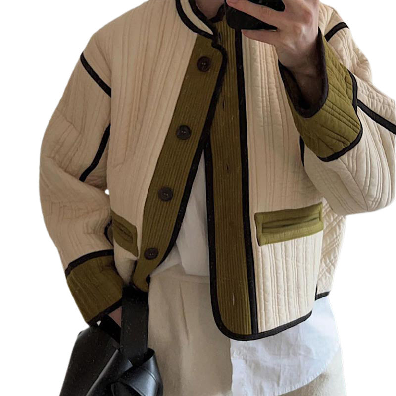 Ladies quilted transitional jacket with decorative pockets Amarae