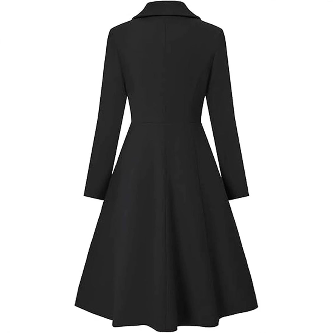 Ladies Elegant Oversized Coat with Double Row of Buttons Amarae