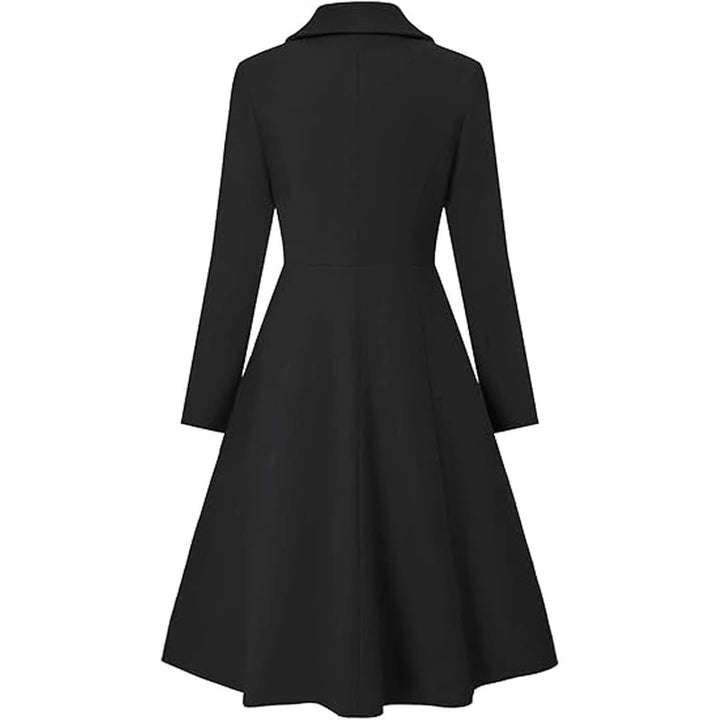 Ladies Elegant Oversized Coat with Double Row of Buttons Amarae