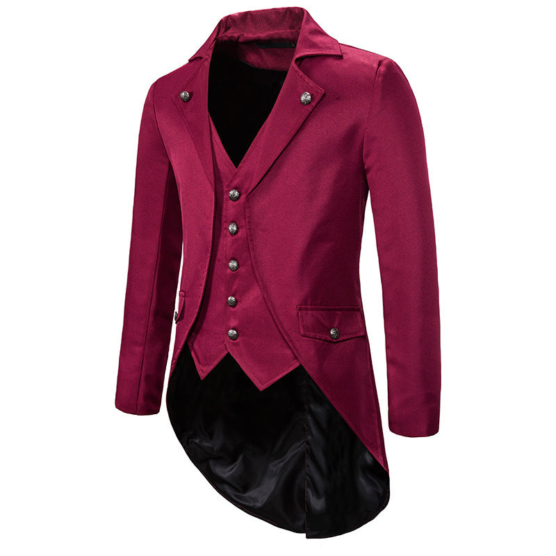 Elegant steampunk jacket for men with asymmetrical cut and refined details Lune London