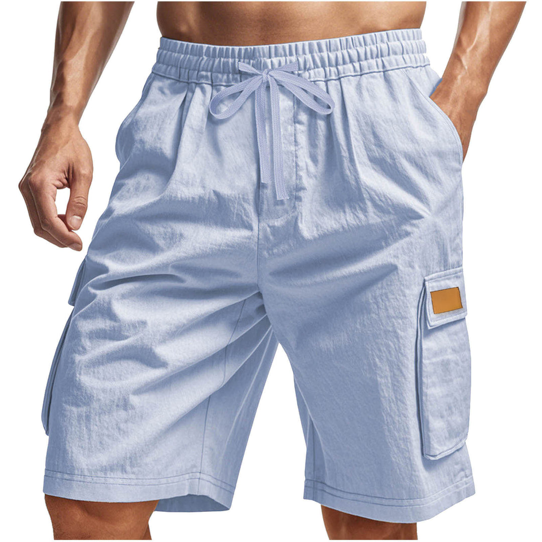 Practical cargo pants for men with elastic waist and side pockets Lune London