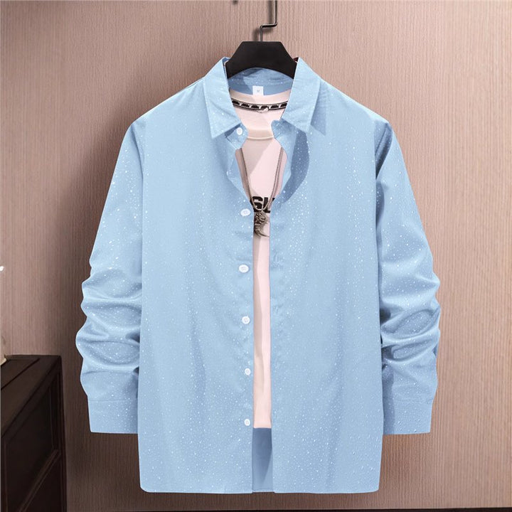 Casual cotton shirt for men with a modern polka dot pattern Lune London