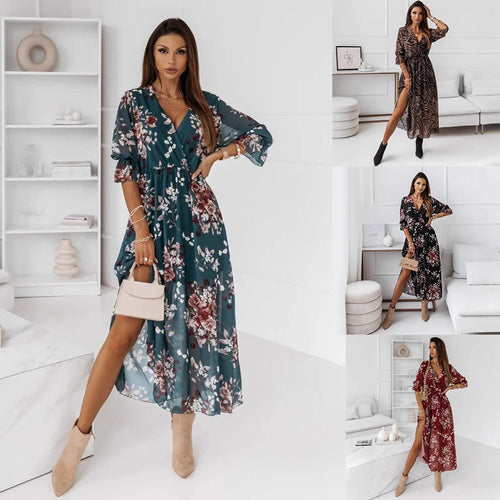Amarae High Slit Floral Maxi Dress for Women