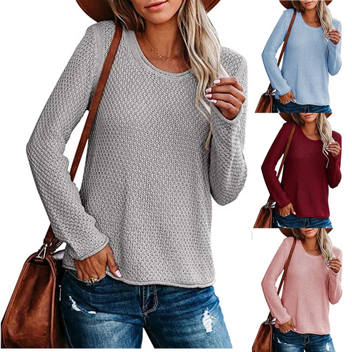 Pull en tricot décontracté pour femmes avec un aspect de point texturé Chic & Stil