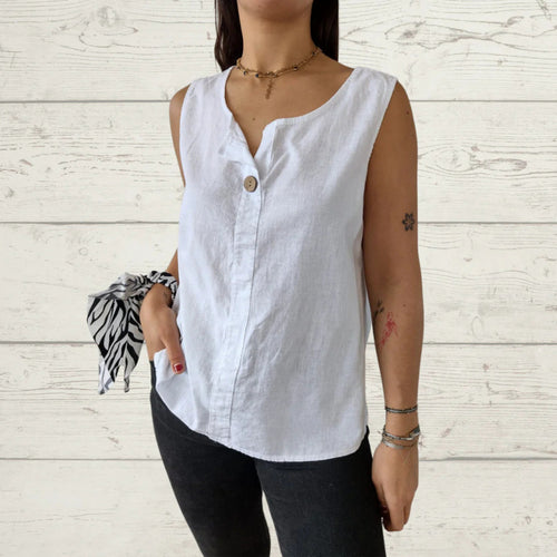 Casual shirt for women in lightweight linen fabric with button details Chic und Stil