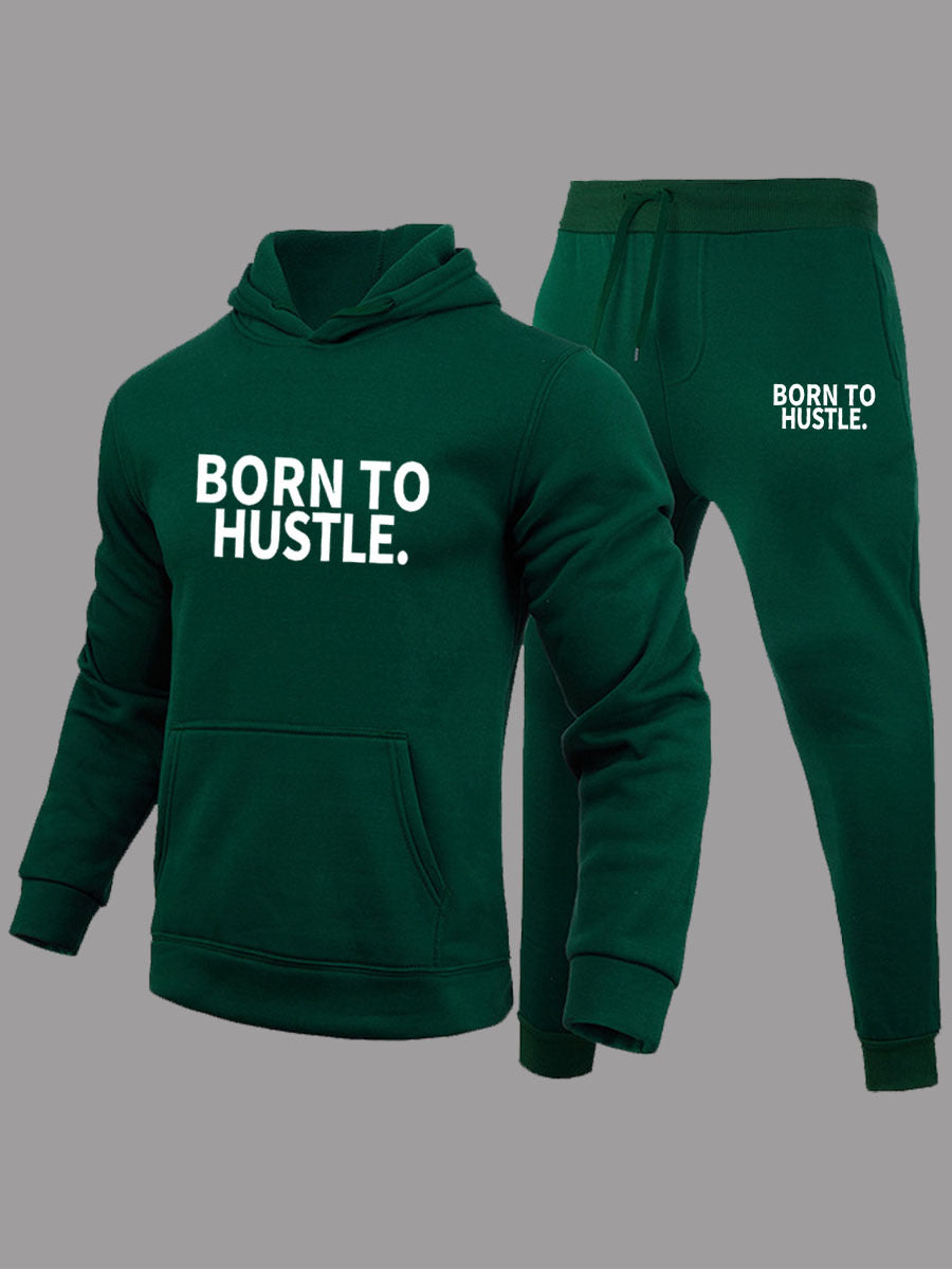 Men's sports outfit with a modern pattern and a motivational inscription Lune London