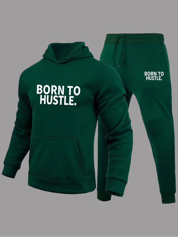 Men's sports outfit with a modern pattern and a motivational inscription Lune London