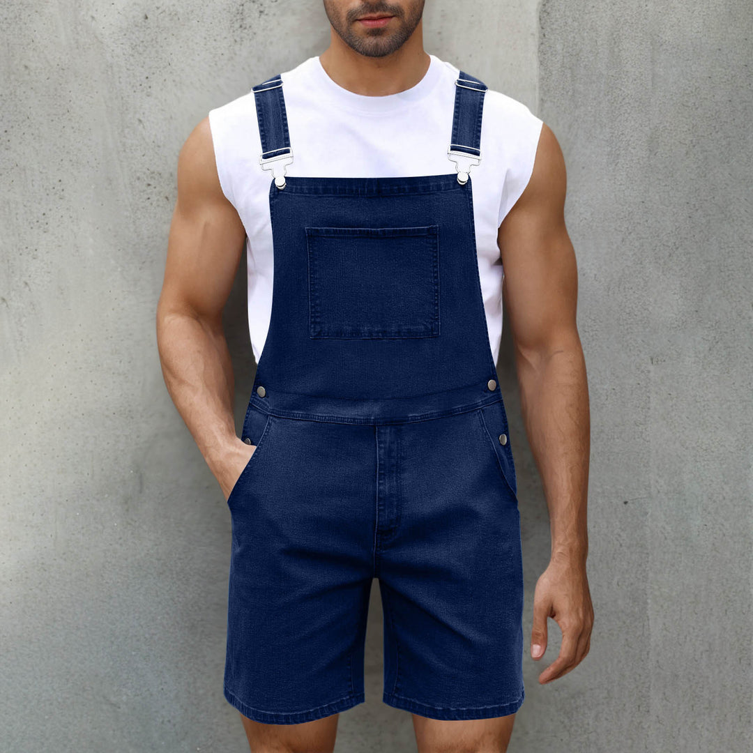Men's denim overalls with modern pockets and adjustable straps Lune London