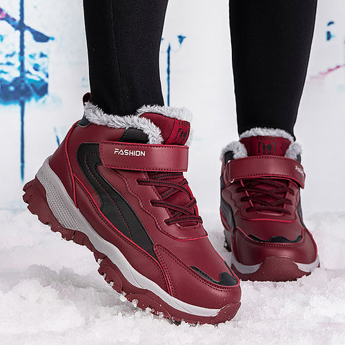 Women Warm Lined Winter Boots with Non-Slip Sole and Adjustable Velcro Closure Amarae